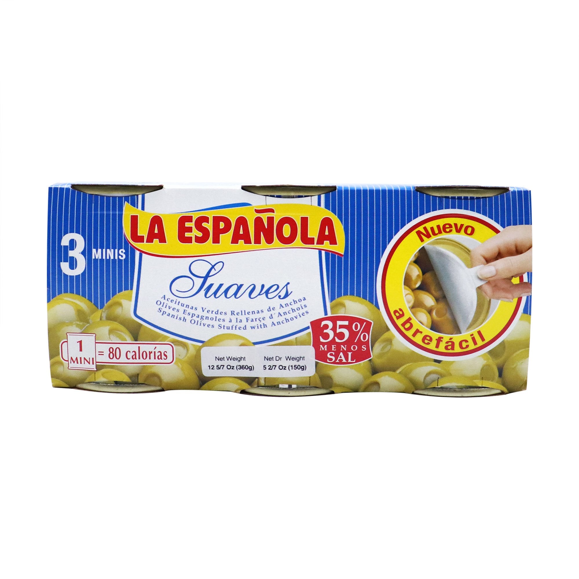 La Española Low Sodium Olives Stuffed with Anchovies Despaña 🇪🇸