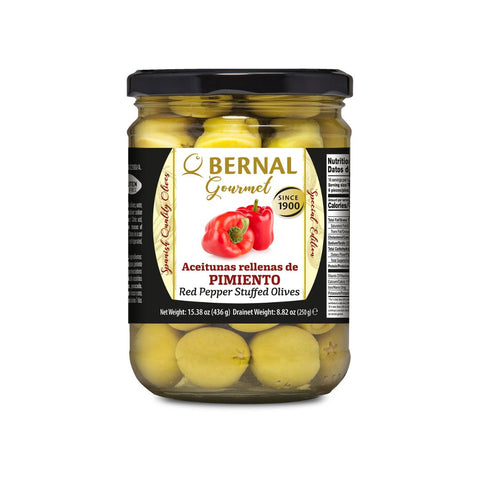 BERNAL Gourmet Red Pepper Stuffed Olives