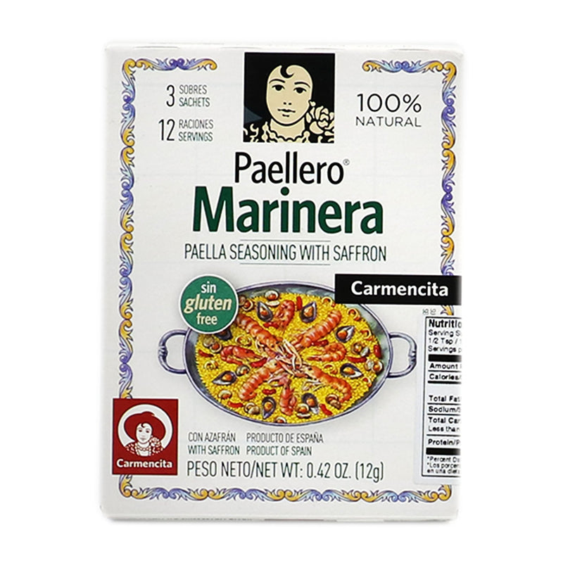 CARMENCITA Marinera Paella Seasoning With Saffron (3 packets)