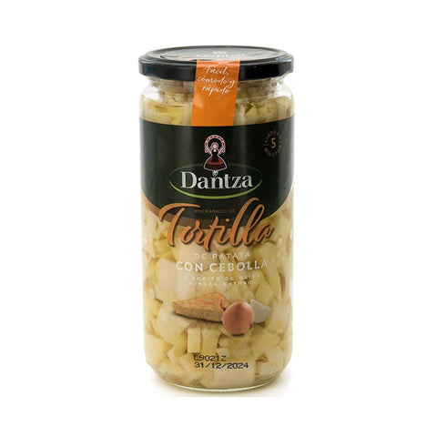 DANTZA Spanish Omelette Mix with onions  660g - Tortilla de Patata con cebolla en aceite de oliva