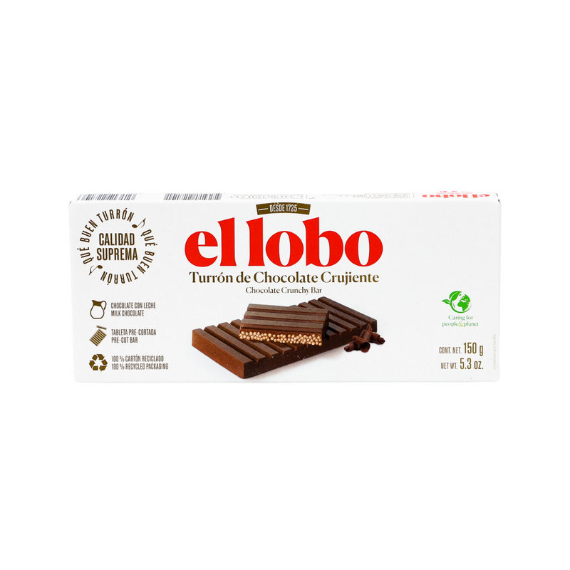 EL LOBO Crunchy Chocolate Turrón