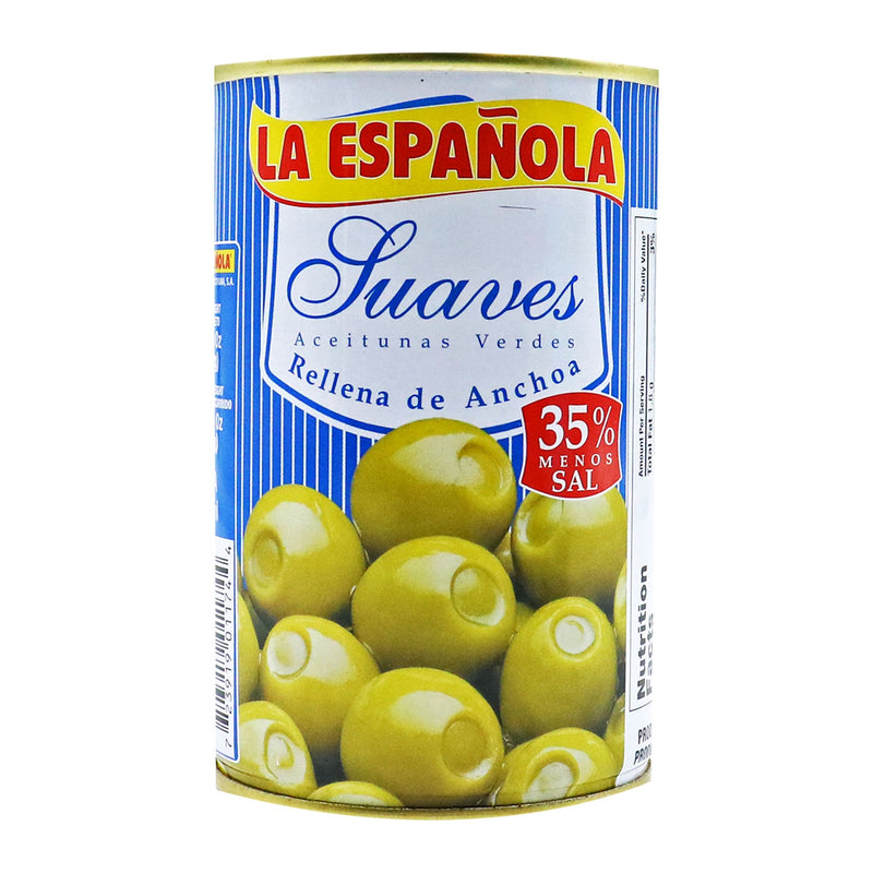 LA ESPAÑOLA Manzanilla Olives Stuffed with Anchovies (Low Sodium)